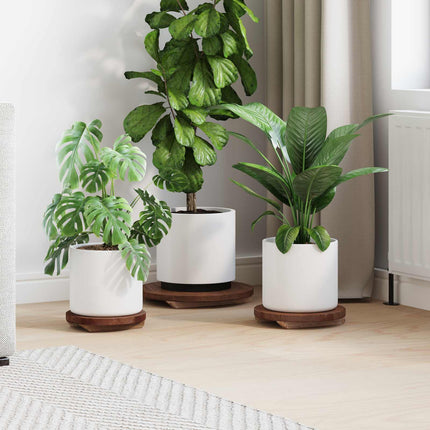 Blomkruka 3 pcs Brun Mahognyträ