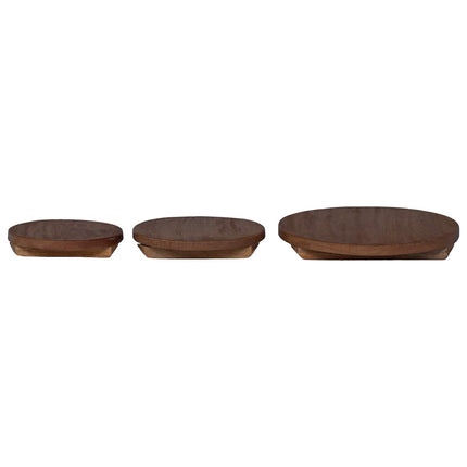 Blomkruka 3 pcs Brun Mahognyträ