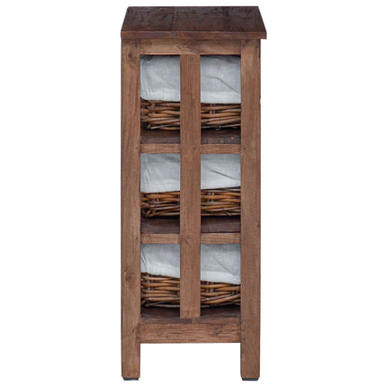 Sidobord Brun 38 x 28 x 72 cm Massivt mahognyträ