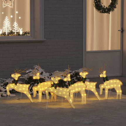 LED Renar 6 st Guld 45 x 19 x 65 cm tyg LED-lampor