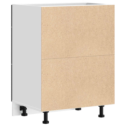 Köksunderskåp Svart Ek 60 x 46 x 81,5 cm Konstruerat trä