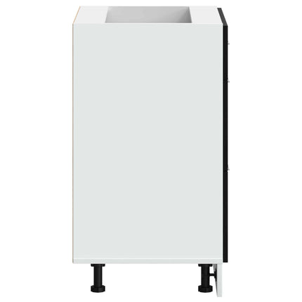 Köksunderskåp Svart Ek 60 x 46 x 81,5 cm Konstruerat trä