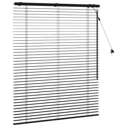 Persienn Svart 110 x 130 cm 35 mm Massivt Paulownia-trä