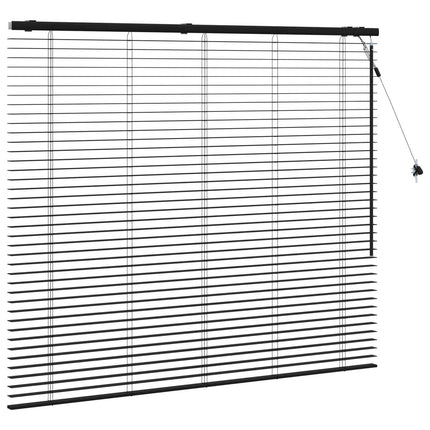 Persienn Svart 140 x 130 cm 35 mm Massivt Paulownia-trä