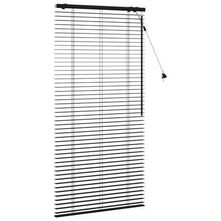 Persienn Svart 80 x 160 cm 35 mm Massivt Paulownia-trä