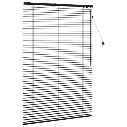 Persienn Svart 115 x 160 cm 35 mm Massivt Paulownia-trä