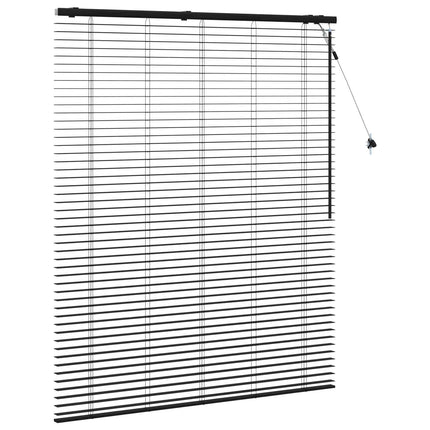 Persienn Svart 130 x 160 cm 35 mm Massivt Paulownia-trä