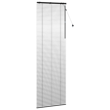 Persienn Svart 75 x 250 cm 35 mm Massivt Paulownia-trä