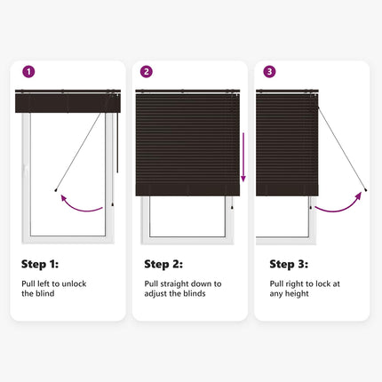 Persienn Mörkbrun 50 x 250 cm 35 mm Massivt Paulownia-trä