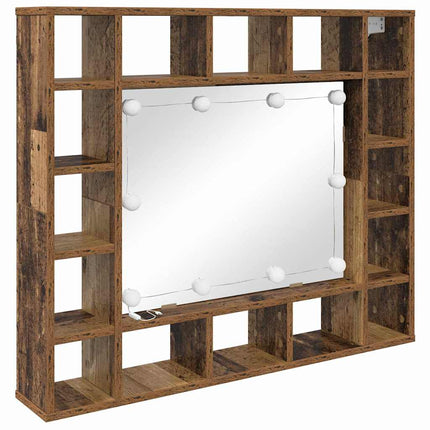 Spegelskåp Gammalt trä 91 x 15 x 76,5 cm Konstruerat trä