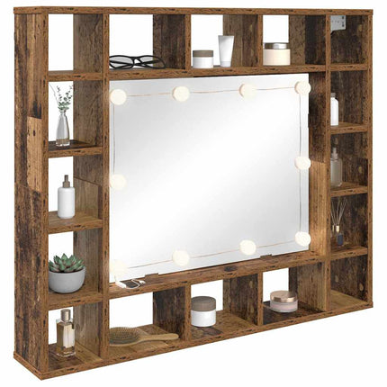 Spegelskåp Gammalt trä 91 x 15 x 76,5 cm Konstruerat trä