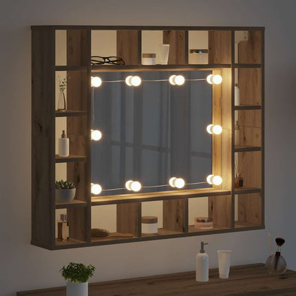 Spegelskåp Artisan Ek 91 x 15 x 76,5 cm Konstruerat trä