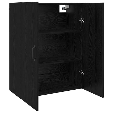 Väggskåp Svart Ek 69,5 x 34 x 90 cm Konstruerat trä