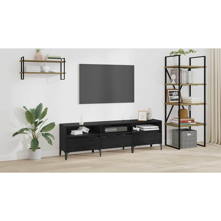TV-skåp Svart Ek 150 x 30 x 45 cm Konstruerat trä och järn