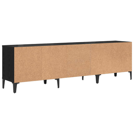 TV-skåp Svart Ek 150 x 30 x 45 cm Konstruerat trä och järn