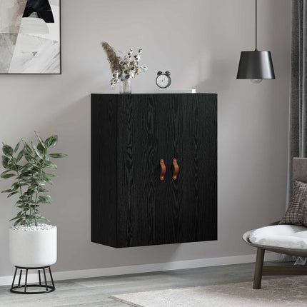 Väggskåp Svart Ek 69,5 x 34 x 90 cm Konstruerat trä