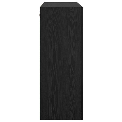 Väggskåp Svart Ek 69,5 x 34 x 90 cm Konstruerat trä