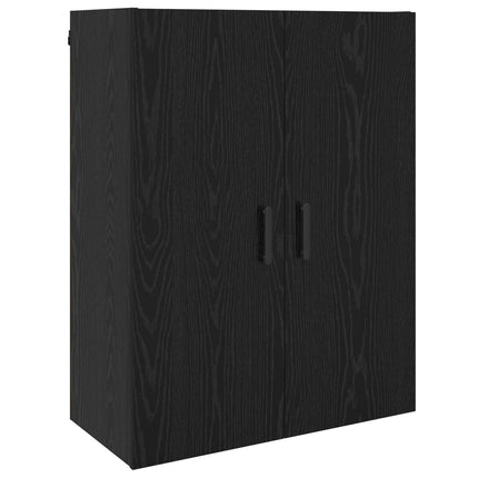 Väggskåp Svart Ek 69,5 x 34 x 90 cm Konstruerat trä