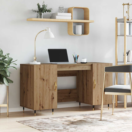 Skrivbord med hylla artisan ek 140 x 50 x 75 cm Konstruerat trä