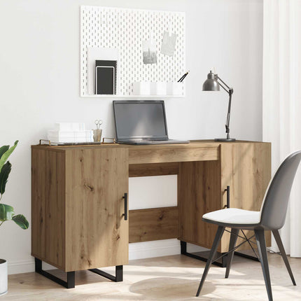 Skrivbord med hylla artisan ek 140 x 50 x 75 cm Konstruerat trä