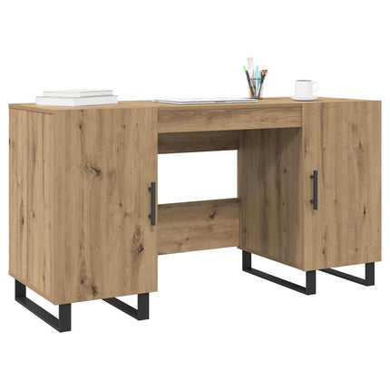 Skrivbord med hylla artisan ek 140 x 50 x 75 cm Konstruerat trä