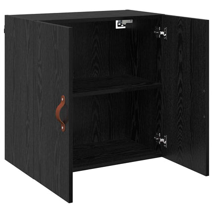 Väggskåp Väggmonterad Svart ek 60 x 31 x 60 cm Konstruerat trä