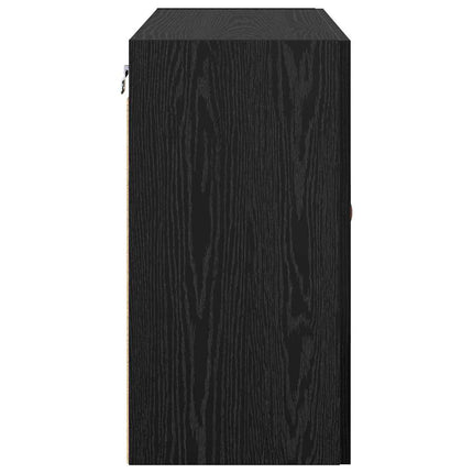 Väggskåp Väggmonterad Svart ek 60 x 31 x 60 cm Konstruerat trä