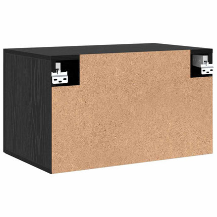 Väggmonterat skåp Svart Ek 60 x 36,5 x 35 cm Konstruerat trä