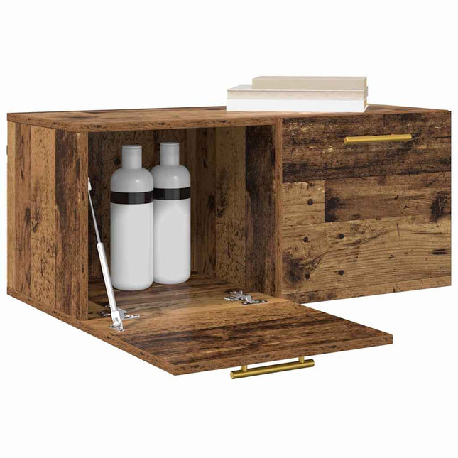 Väggskåp 80 x 36.5 x 35 cm Konstruerat trä Gammalt trä