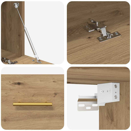 Väggskåp artisan ek 80 x 36.5 x 35 cm Konstruerat trä