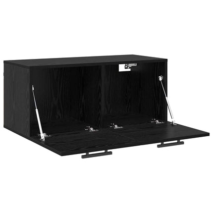 Väggskåp 80 x 36.5 x 35 cm Konstruerat trä Svart ek