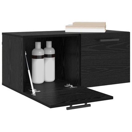 Väggskåp Svart ek 80 x 36.5 x 35 cm Konstruerat trä
