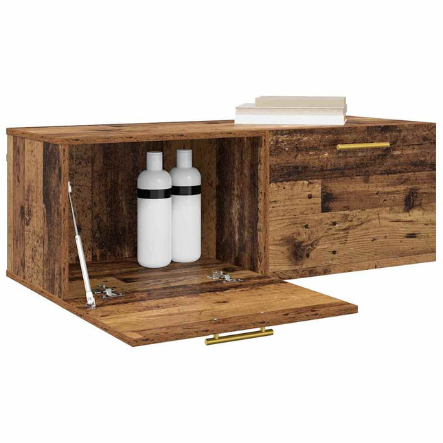 Väggskåp 100 x 36.5 x 35 cm Konstruerat trä Gammalt trä