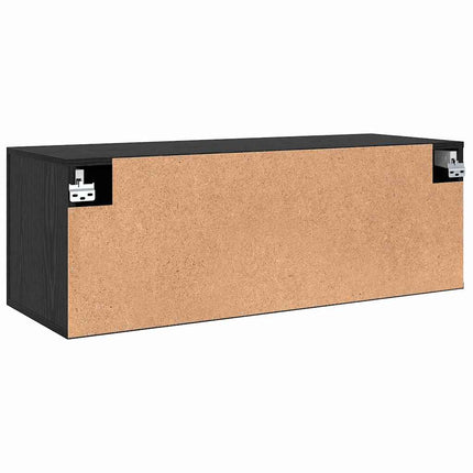 Väggskåp Svart ek 100 x 36.5 x 35 cm Konstruerat trä