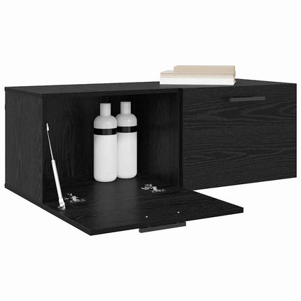 Väggskåp 100 x 36.5 x 35 cm Konstruerat trä Svart ek