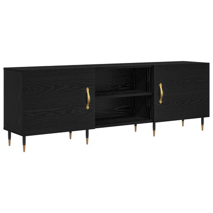 TV-skåp Svart ek 150 x 30 x 50 cm Konstruerat trä