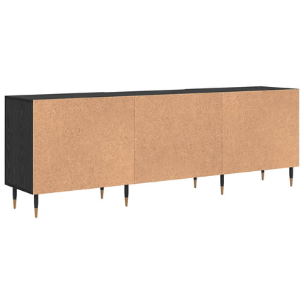 TV-skåp Svart ek 150 x 30 x 50 cm Konstruerat trä