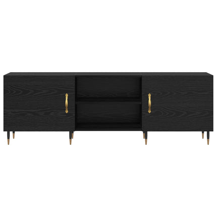 TV-skåp Svart ek 150 x 30 x 50 cm Konstruerat trä