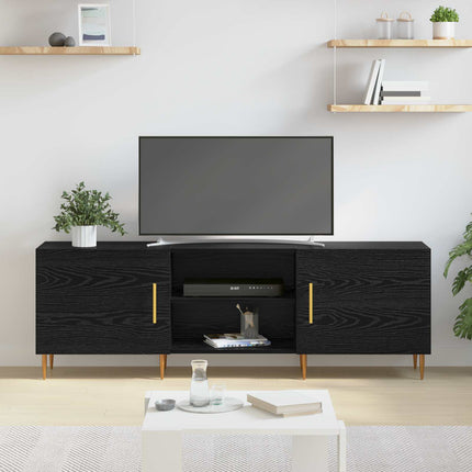 TV-skåp Svart ek 150 x 30 x 50 cm Konstruerat trä