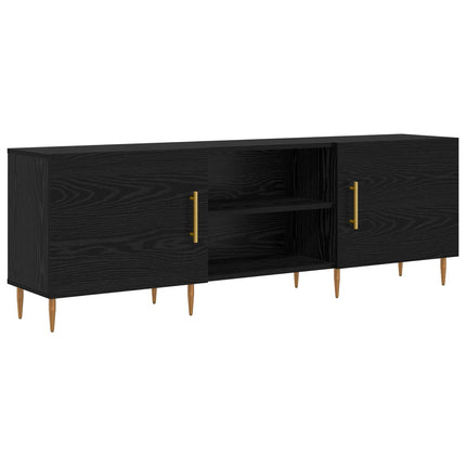 TV-skåp Svart ek 150 x 30 x 50 cm Konstruerat trä