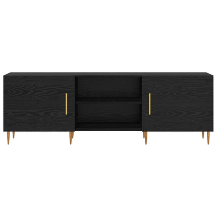 TV-skåp Svart ek 150 x 30 x 50 cm Konstruerat trä