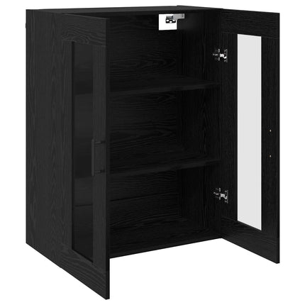 Sideboard Svart Ek 69,5 x 34 x 90 cm Konstruerat trä