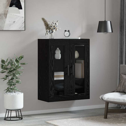 Väggskåp Svart ek 69.5 x 34 x 90 cm Konstruerat trä