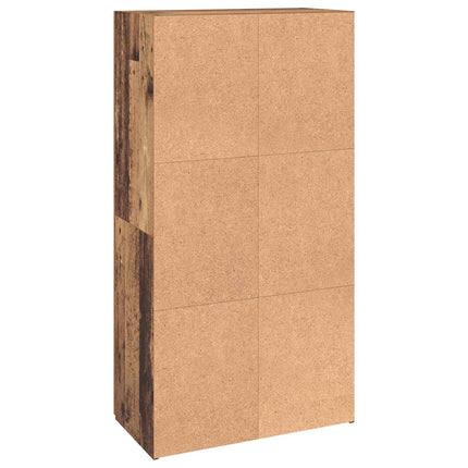 Kontorsskåp med hylla Svart Ek 60 x 32 x 115 cm Konstruerat trä