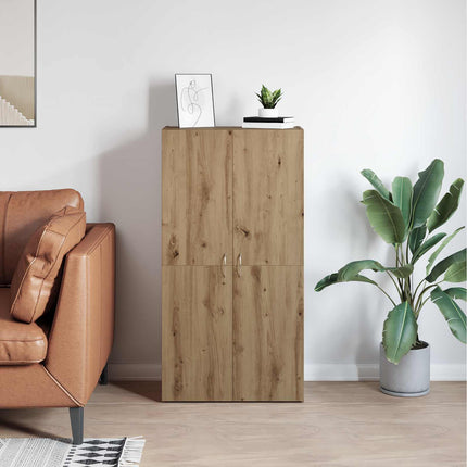 Kontorsskåp Gammalt trä 60 x 32 x 115 cm Konstruerat trä