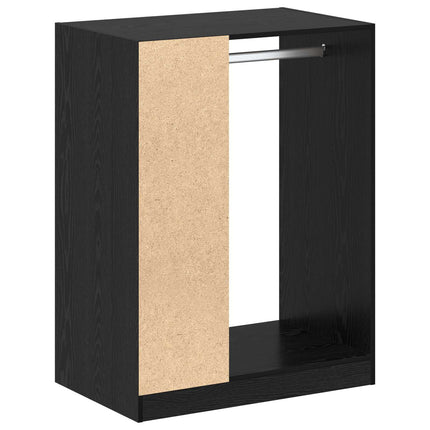 Garderob Svart ek 77 x 48 x 102 cm Konstruerat trä