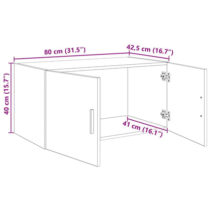 Väggskåp Gammalt trä 80 x 42.5 x 40 cm Konstruerat trä