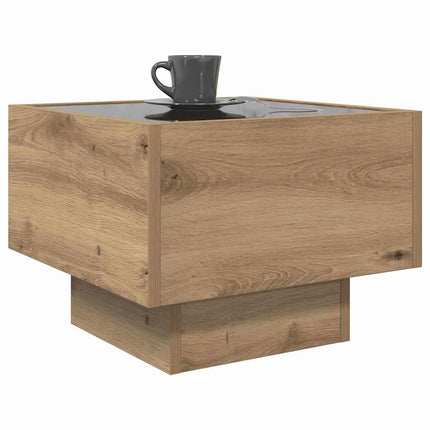 Kaffeebord artisan ek 40 x 40 x 30 cm Konstruerat trä