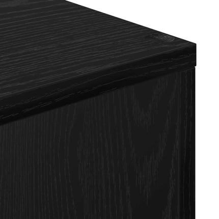 Rumsavdelare Bokhylla Svart Ek 99 x 29 x 99 cm Konstruerat trä