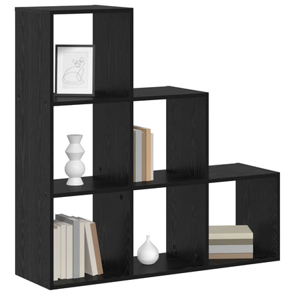 Rumsavdelare Bokhylla Svart Ek 99 x 29 x 99 cm Konstruerat trä